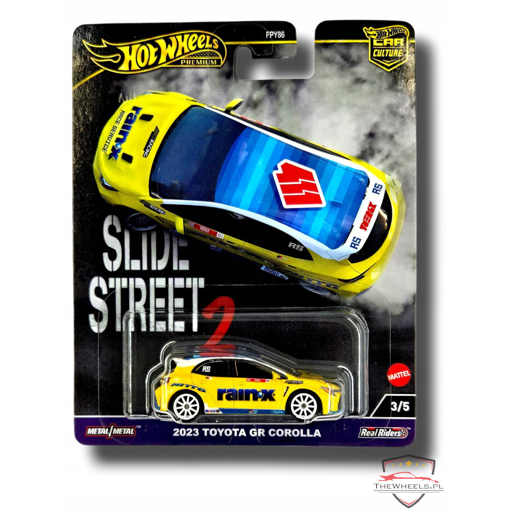 Hot Wheels Premium 2023 Toyota GR Corolla Slide Street