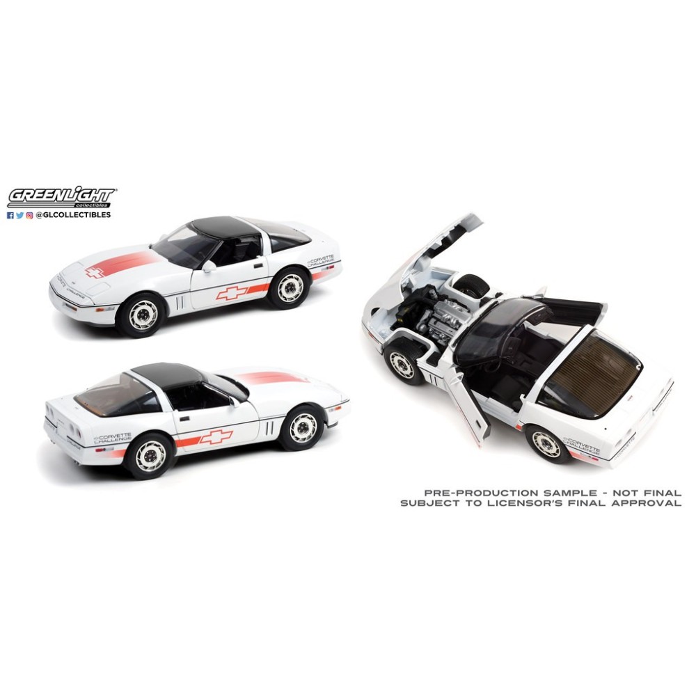 Chevrolet Corvette C4 – White with Orange Stripes – Corvette Challenge Race Car