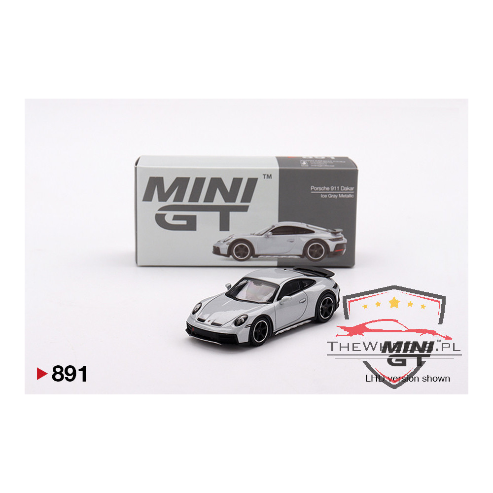 Mini GT Porsche 911 Dakar Ice Gray Metallic (891)