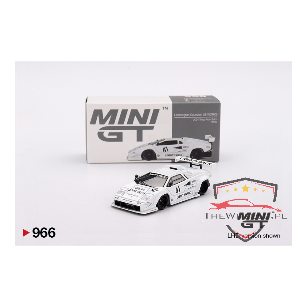 Mini GT Lamborghini Countach LB-WORKS 2024 Tokyo Auto Salon White
