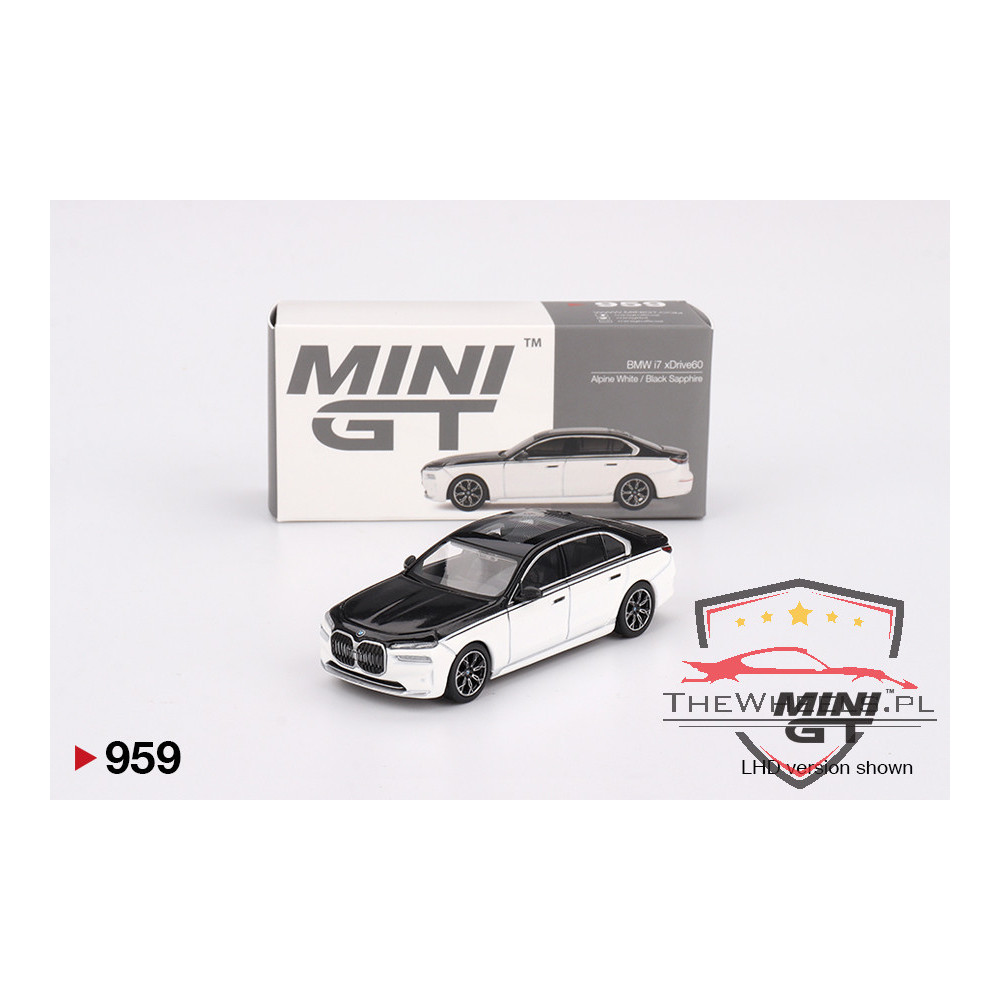 Mini GT BMW i7 xDrive60 Alpine White/Black Saphire